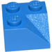 LEGO Azul Con pendiente 2 x 2 (45°) con Doble Concave (Superficie rugosa) (3046 / 4723)