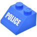 LEGO Blue Slope 2 x 2 (45°) with Police Sticker (3039)