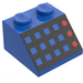LEGO Blauw Helling 2 x 2 (45°) met Vierkant Buttons en Rood LEDs (3039)