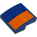 LEGO Blue Slope 2 x 2 Curved with Blue Stripe and Orange Stripe Right Sticker (15068)