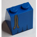 LEGO Blau Steigung 2 x 2 x 2 (65°) mit Schwarz Hem Folds, Tan Rope Gürtel Muster mit Unterrohr (3678)
