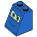 LEGO Blauw Helling 2 x 2 x 2 (65°) met Gezicht met Green Ogen met buis aan de onderzijde (3678 / 70159)