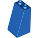 LEGO Blau Steigung 2 x 2 x 3 (75°) Hohlbolzen, raue Oberfläche (3684 / 30499)
