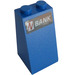 LEGO Blue Slope 2 x 2 x 3 (75°) with &#039;BANK&#039; Sticker (Solid Studs) (98560)