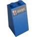 LEGO Blue Slope 2 x 2 x 3 (75°) with &#039;BANK&#039; Sticker Solid Studs (98560)