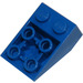 LEGO Bleu Pente 2 x 3 (25°) Inversé avec des connexions entre les montants (2752 / 3747)