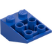 LEGO Blue Slope 2 x 3 (25°) Inverted without Connections between Studs (3747)