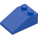 LEGO Bleu Pente 2 x 3 (25°) avec surface rugueuse (3298)