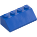 LEGO Blauw Helling 2 x 4 (45°) met ruw oppervlak (3037)