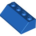 LEGO Blauw Helling 2 x 4 (45°) met ruw oppervlak (3037)