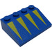 LEGO Blauw Helling 3 x 4 (25°) met Geel Triangles (3297)