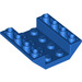 LEGO Blauw Helling 4 x 4 (45°) Dubbele Omgekeerd met Open Midden (Geen gaten) (4854)