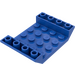 LEGO Blauw Helling 4 x 6 (45°) Dubbele Omgekeerd met Open Midden zonder gaten (30283 / 60219)
