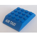 LEGO Blauw Helling 4 x 6 (45°) Dubbele met &#039;Lucht TAXI&#039; Sticker (32083)