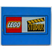 LEGO Blue Slope 6 x 8 (10°) with LEGO Logo and Studios Sticker (4515)