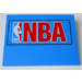 LEGO Blauw Helling 6 x 8 (10°) met NBA logo (Rood Text) Sticker (4515)