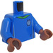 LEGO Blau FußBall Player Torso mit Medium Braun Hände (973 / 76382)