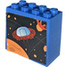 LEGO Blue Stickered Assembly with UFO and Planet
