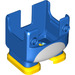 LEGO Blauw Super Mario Onderzijde Halve met Geel Feet en Wit Voorkant (75355 / 75762)