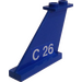 LEGO Blue Tail 4 x 1 x 3 with C 26 Tail Number (Left) Sticker (2340)