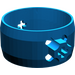 LEGO Blue Technic Cylinder 4 x 4 x 1.667 with Axleholes (2745)