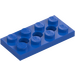 LEGO Blue Technic Plate 2 x 4 with Holes (3709)