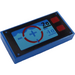 LEGO Blue Tile 1 x 2 with Sonar and Targeting with Groove (3069)