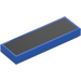 LEGO Blue Tile 1 x 3 with Black Section (63864 / 103640)