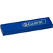 LEGO Blue Tile 1 x 4 with &quot;Castrol&quot; Right Sticker (2431)
