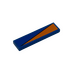 LEGO Blue Tile 1 x 4 with Orange Triangle (Model Right) Sticker (2431)