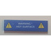 LEGO Blue Tile 1 x 4 with warning Hot Surface Sticker (2431)