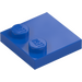 LEGO Blue Tile 2 x 2 with Studs on Edge (33909)