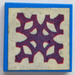 LEGO Blue Tile 2 x 2 without Groove with Purple pattern Sticker without Groove