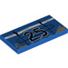 LEGO Blue Tile 2 x 4 with &quot;25&quot; (33702 / 87079)