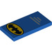 LEGO Blue Tile 2 x 4 with Batman TV Series Logo (87079)