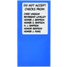 LEGO Blue Tile 2 x 4 with &quot;Do Not Accept Checks From&quot; List Sticker (87079)
