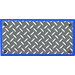 LEGO Blue Tile 2 x 4 with Tread Plate and 4 rivets Sticker (87079)