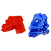 LEGO Blue Toa Head with Transparent Neon Orange eyes/brain stalk