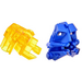 LEGO Blue Toa Head with Transparent Neon Yellow Toa Eyes/Brain Stalk