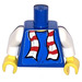 LEGO Blue Torso with Red and White Scarf (973)