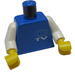 LEGO Blue Torso with TV logo with white arms and yellow hands (973 / 73403)