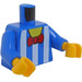 LEGO Blå Torso med hvid Striber, Rød Butterfly og Low Neckline (973 / 76382)