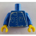 LEGO Blau Town Torso Hemd (Aufkleber) (973)