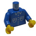 LEGO Blue  Town Torso with shirt with 6 buttons and buttoned pockets (973)