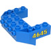 LEGO Blau Zug Vorderseite Keil 4 x 6 x 1.7 Invers mit Noppen auf Vorderseite Seite mit &#039;4645&#039; (Both Seiten) Aufkleber (87619)