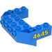 LEGO Blue Train Front Wedge 4 x 6 x 1.7 Inverted with Studs on Front Side with &#039;4645&#039; (Both Sides) Sticker (87619)