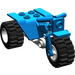 LEGO Blauw Tricycle met Dark Grijs Chassis en Wit Wielen