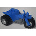 LEGO Blauw Tricycle met Dark Stone Grijs Chassis en Medium Stone Grijs Wielen