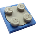 LEGO Blauw Turntable 2 x 2 Plaat met Light Grijs Top