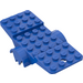 LEGO Blauw Voertuig Basis 10 x 4 met Twee Wiel Holders